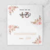 Carte De Placement Anniversaire de fête pampas herbe flush fleuron no (Extérieur déplié)