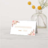 Carte De Placement Anniversaire de fête pampas herbe flush fleuron no (Devant)