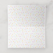 Carte De Placement Anniversaire de la crème glacée arc-en-ciel mignon (Intérieur déplié)