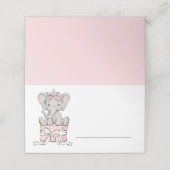 Carte De Placement Anniversaire de la princesse Tiara Elephant rose (Extérieur déplié)