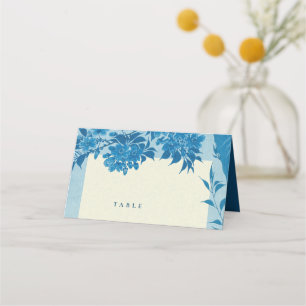 Carte De Placement Antique Japonaise Bleu cerise Fleur Blu