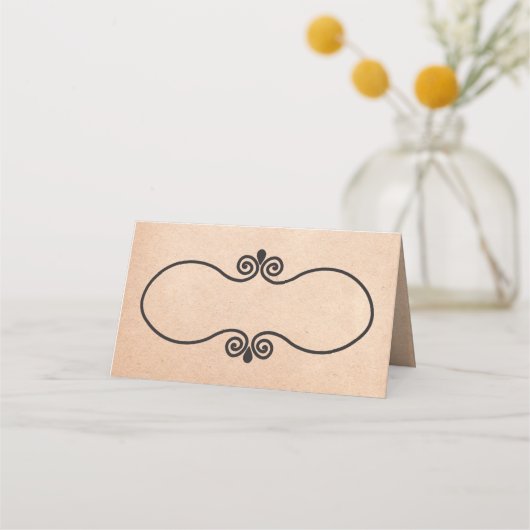 Carte De Placement Antique Mariage en papier (Devant)