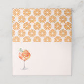 Carte De Placement Aperol Spritz Fête des mariées aquarelle (Extérieur déplié)