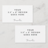 Carte De Placement Appartement Modèle de 3,5 x 2 pouces (Devant / Derrière)