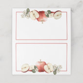 Carte De Placement Apple Blossom Fall Baby shower Place Card (Extérieur déplié)