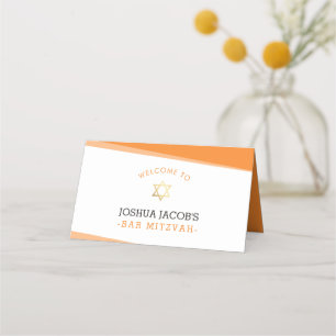 Carte De Placement APRÈS LA RÉCEPTION DU PARTI simple moderne orange