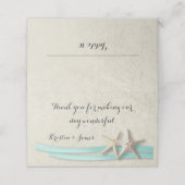 Carte De Placement Aqua Beach Starfish et Ribbon (Extérieur déplié)