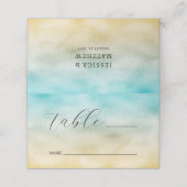 Carte De Placement Aqua et Gold Ombre Foil (Extérieur déplié)