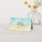 Carte De Placement Aqua et Gold Ombre Foil (Dos)