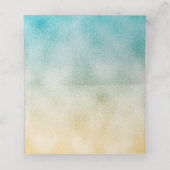 Carte De Placement Aqua et Gold Ombre Foil (Intérieur déplié)