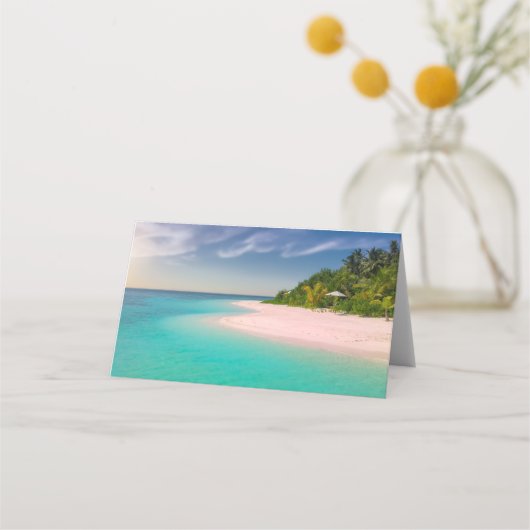 Carte De Placement  Aquamarine Ocean Tropical Beach Scenic (Devant)