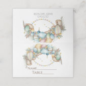 Carte De Placement Aquarelle arc-en-ciel Air Baby shower (Extérieur déplié)