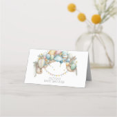 Carte De Placement Aquarelle arc-en-ciel Air Baby shower (Dos)