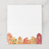 Carte De Placement Aquarelle Automne Bois Mariage de automne (Extérieur déplié)