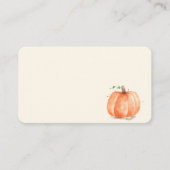 Carte De Placement Aquarelle Automne Citrouille Thanksgiving (Devant)