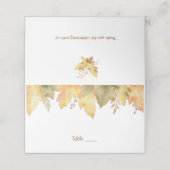 Carte De Placement Aquarelle Automne Feuilles automnales 1 | (Extérieur déplié)