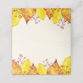 Carte De Placement Aquarelle Automne Folio Thanksgiving (Extérieur déplié)