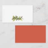 Carte De Placement Aquarelle Automne Folio Thanksgiving (Devant / Derrière)