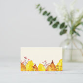 Carte De Placement Aquarelle Automne Folio Thanksgiving (Debout devant)