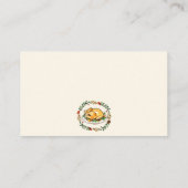 Carte De Placement Aquarelle Automne Thankgiving Turquie (Dos)