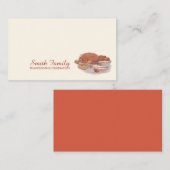 Carte De Placement Aquarelle Automne Thankgiving Turquie (Devant / Derrière)