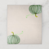 Carte De Placement Aquarelle Automne Thanksgiving Citrouille (Extérieur déplié)