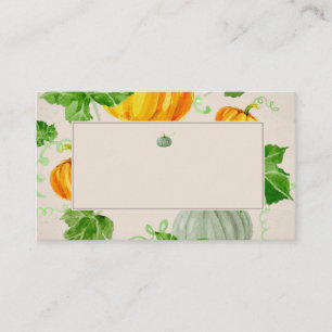 Carte De Placement Aquarelle Automne Thanksgiving Citrouille
