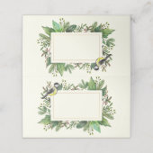 Carte De Placement Aquarelle avec un oiseau | Fêtes (Extérieur déplié)