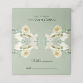 Carte De Placement Aquarelle Blanc Calla Lilies (Extérieur déplié)