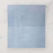 Carte De Placement Aquarelle bleu Bourgogne et bleu poussiéreux (Intérieur déplié)