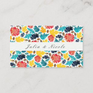 Carte De Placement Aquarelle bleu naturel Jaune Mariage de tournesols
