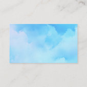 Carte De Placement Aquarelle Bleu Sérénité (Dos)