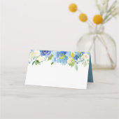 Carte De Placement Aquarelle bleu sérénité Floral (Dos)