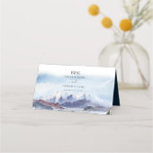 Carte De Placement Aquarelle Blue Mountains Pine Mariage (Dos)