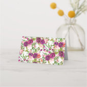Carte De Placement Aquarelle Blush & Marsala Floral (Dos)