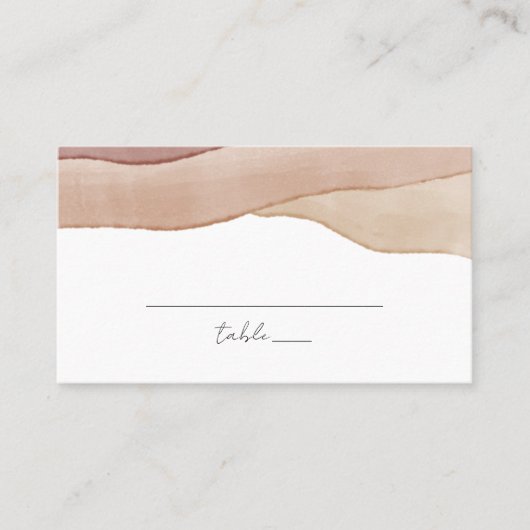 Carte De Placement Aquarelle Boho Abstraite | Mariage (Devant)