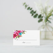 Carte De Placement Aquarelle Boho Chic Floral Mariage (Debout devant)