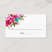 Carte De Placement Aquarelle Boho Chic Floral Mariage (Devant)