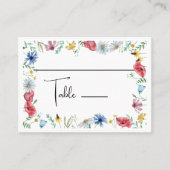 Carte De Placement Aquarelle Boho fleur sauvage (Devant)