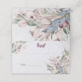 Carte De Placement Aquarelle Boho Floral et Mariage botanique (Extérieur déplié)
