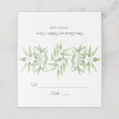 Carte De Placement Aquarelle Branches d'olive. Mariage botanique (Extérieur déplié)