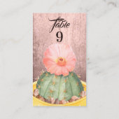 Carte De Placement Aquarelle Cactus Orange Bloom Mariage (Dos)