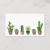 Carte De Placement Aquarelle Cactus pointillés et Mariage de succulen (Devant)