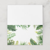 Carte De Placement Aquarelle Cadre de verdure tropicale (Extérieur déplié)