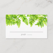 Carte De Placement Aquarelle Chartreuse Ferme verte Feuille Garland (Devant)