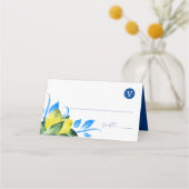 Carte De Placement Aquarelle Citron Mariage Table Décor Carte Place (Devant)