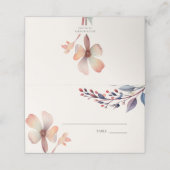 Carte De Placement Aquarelle classique Feuille Mariage (Extérieur déplié)