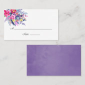 Carte De Placement Aquarelle colorée Mariage floral (Devant / Derrière)