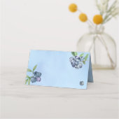 Carte De Placement Aquarelle de bleuet doux (Dos)