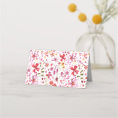 Carte De Placement Aquarelle de fleurs sauvages (Dos)